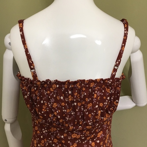 Bailey Blue Ditsy Tank Dress, Terracotta, sz M - Picture 6 of 8